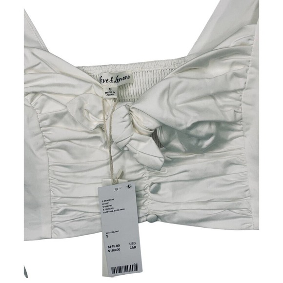 For Love And Lemons Jessie Crop Top in White Womens Size Small NWT $145 - Picture 9 of 16